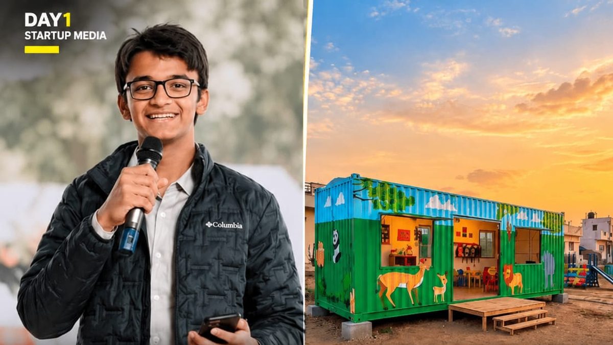Class XII student builds a classroom from a shipping container
